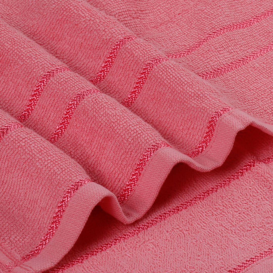 Pink Color 100% Cotton Bath Towel with 380 GSM