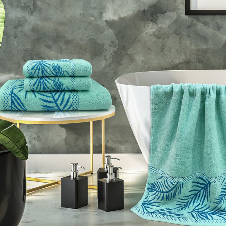 Blue Color Zero Twist Cotton Towel 4 Pcs Gift Set-380 GSM ( Luxury Towel, Highly Absorbent Towel, Color Fade resistant towel)