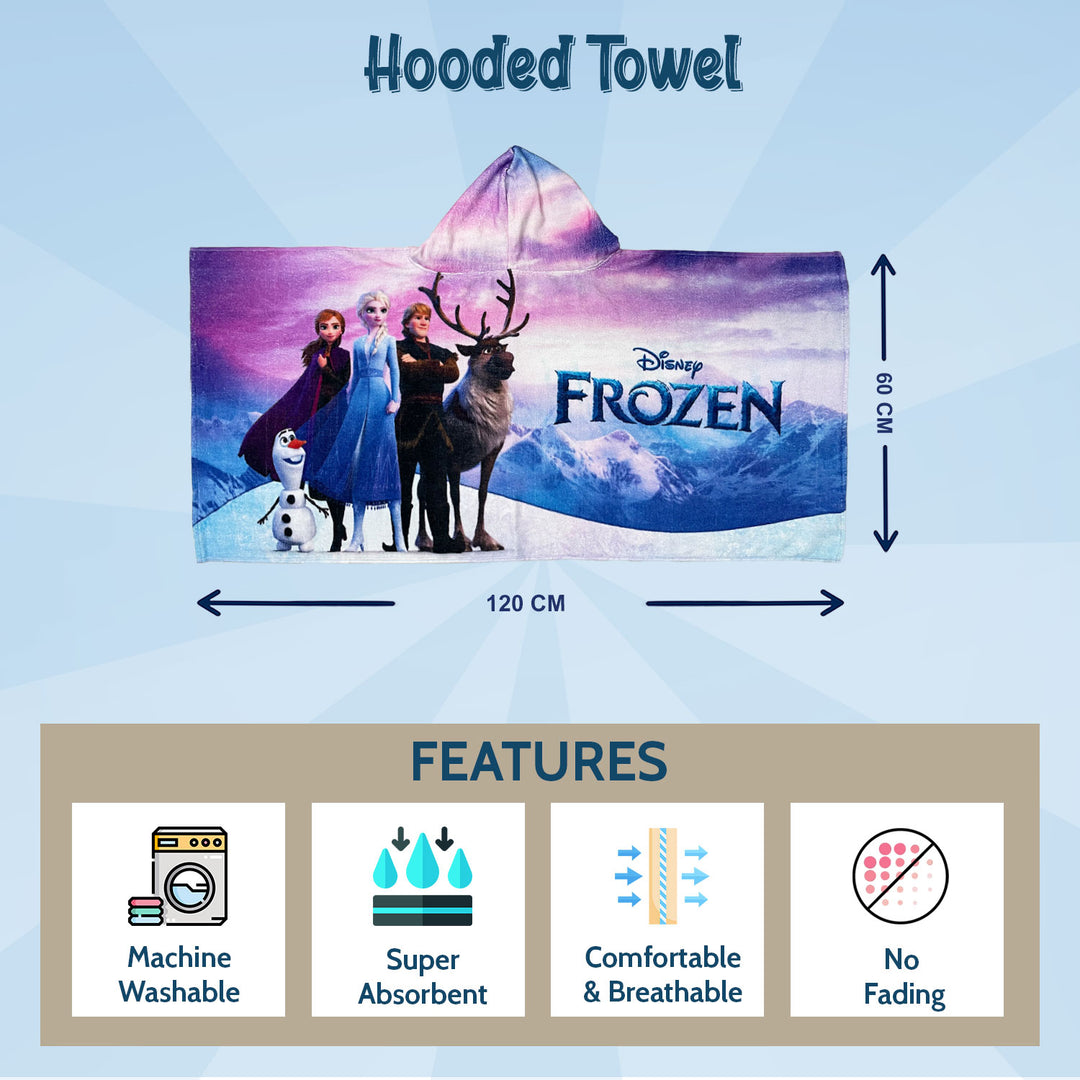 Disney Frozen Kids Hooded Towel in 400 GSM