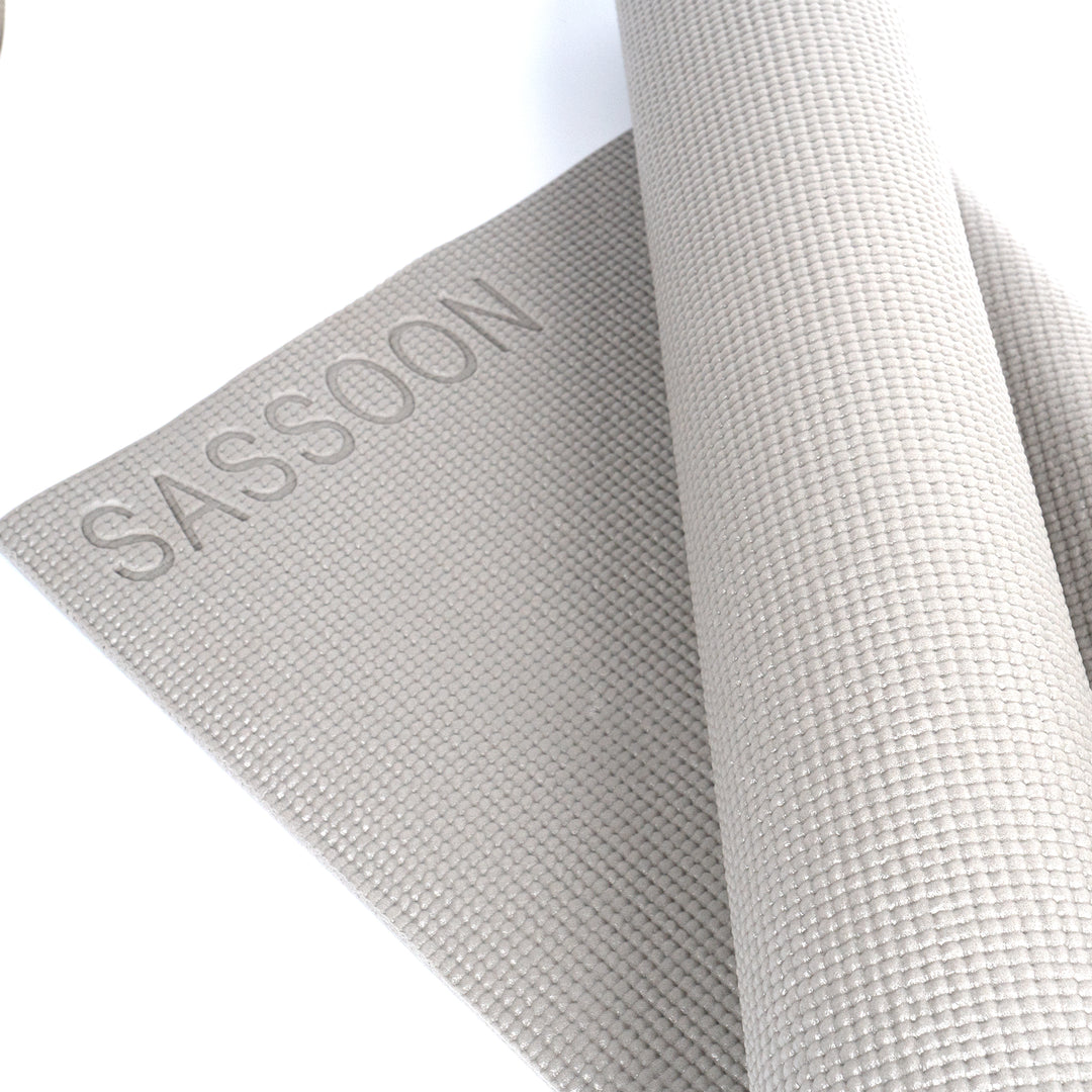 White Color Anti-Skid Yoga Mat ( Anti-Skid, Versatile Use, Double Sided Texture, Durable PVC Material, Portable Design, Comes in various sizes) 