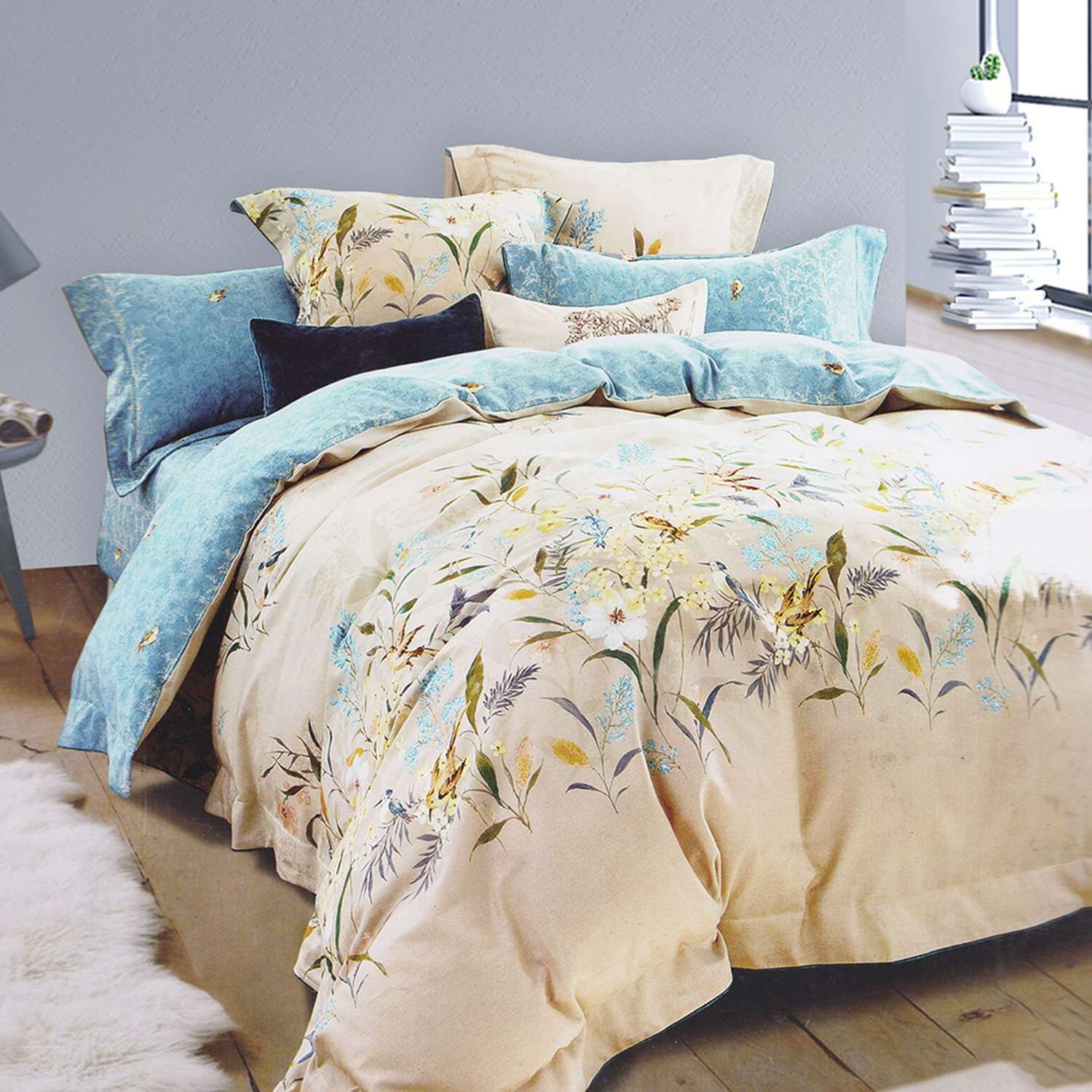 Kama 100 Cotton Printed Bedsheet 450 TC