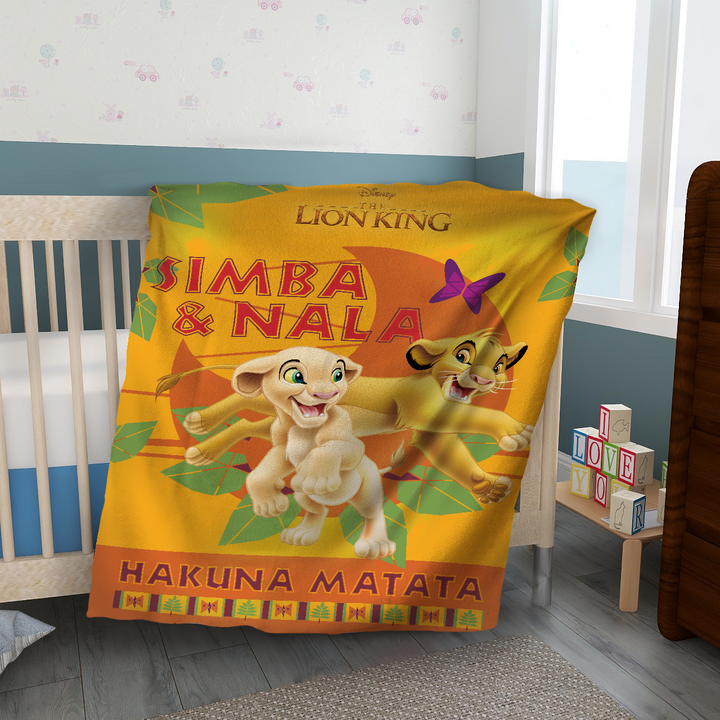 Disney Lion King Baby Blanket in 100% Polyester by Sassoon Fab (100 cm x 140 cm) multipurpose use. 