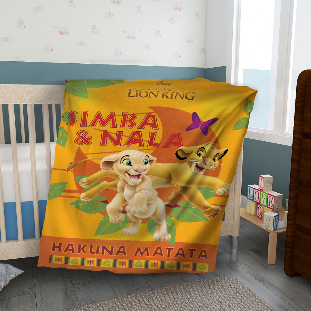 Disney Lion King Baby Blanket with Gift Box Sassoon Fab