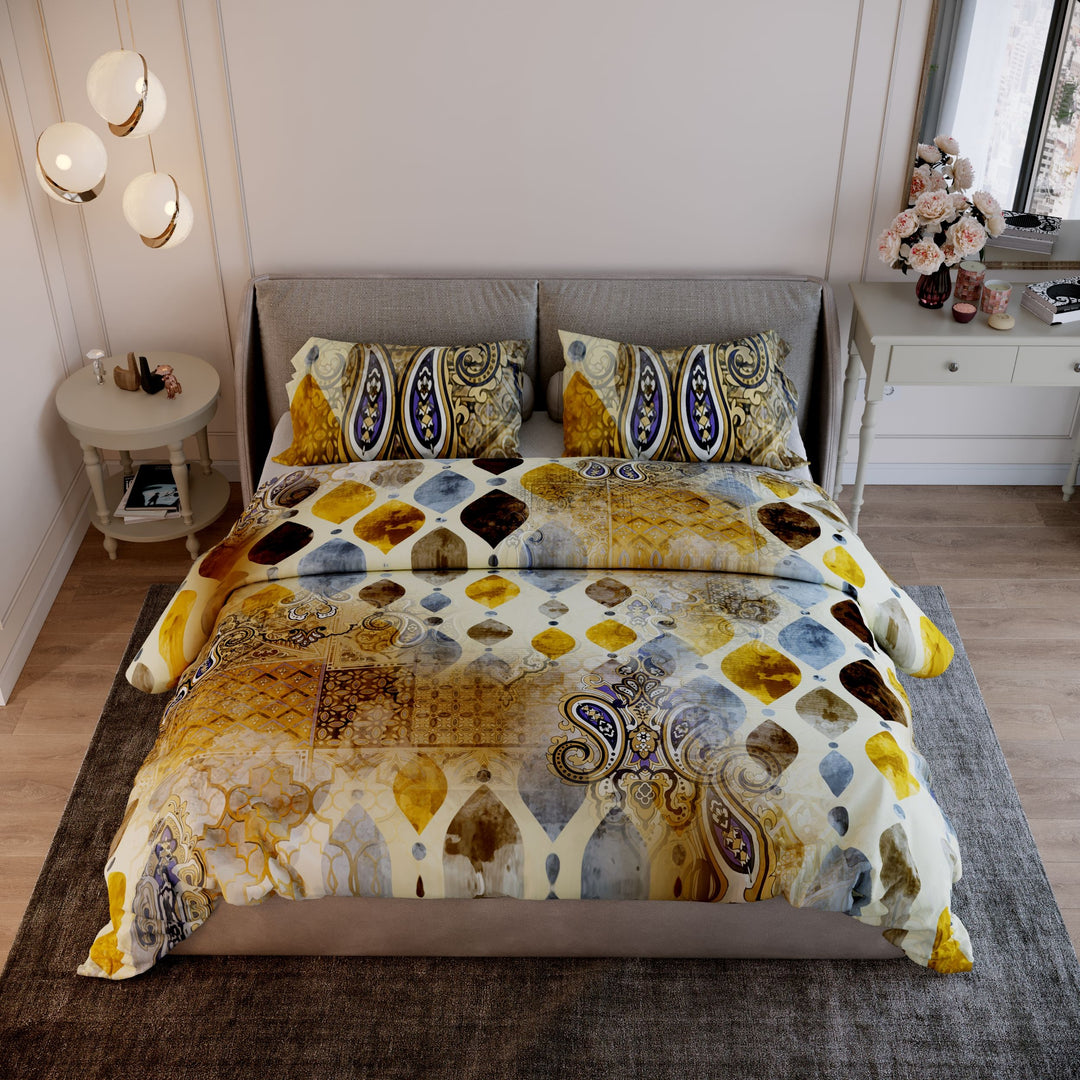 Super King Digital Printed Bedsheet - 500 TC , 100% Cotton, Ultrasoft, Vibrant print, Luxury look