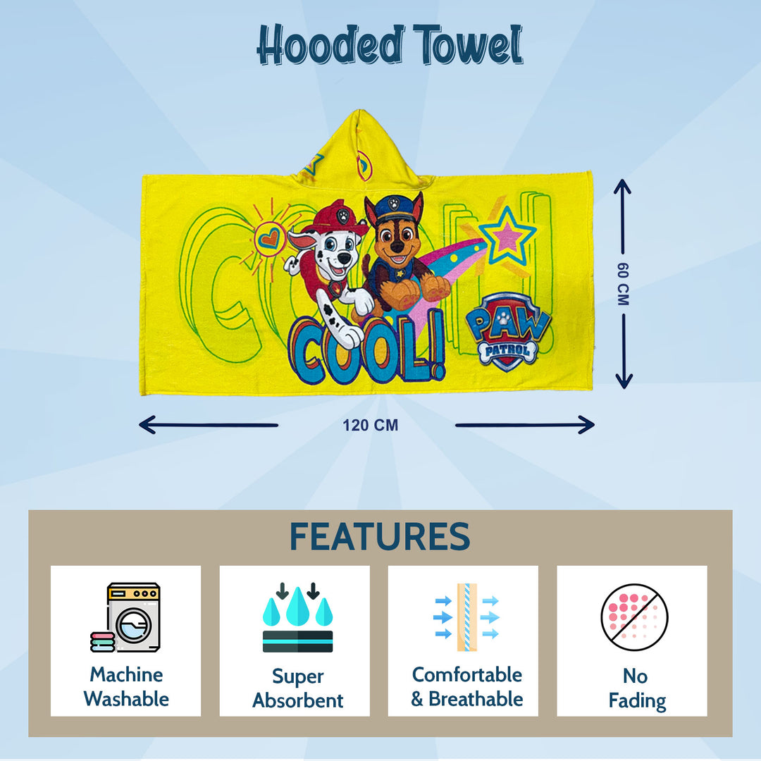 Paw Patrol Kids Hooded Towel in 400 GSM