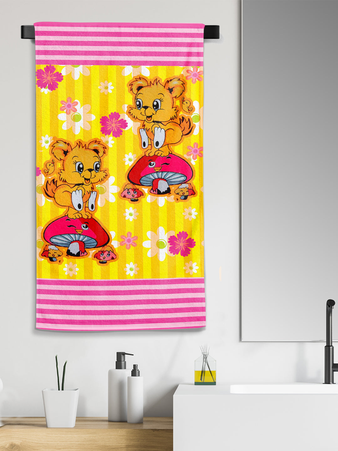 Cartoon Printed Cotton Kids Bath Towel (XL)– Official Merchandise