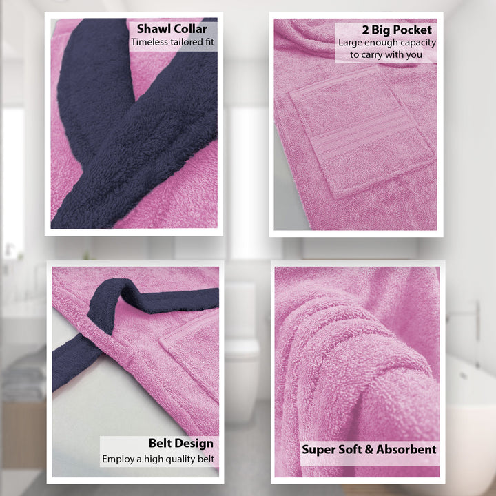 Features of Bathrobes, Ultrasoft Terry Cotton Bathrobe with 500 GSM ( Highly absorbent, Kimono Style, Pockets, Soft & Fluffy, Quick Dry, Hemmed Finishing)