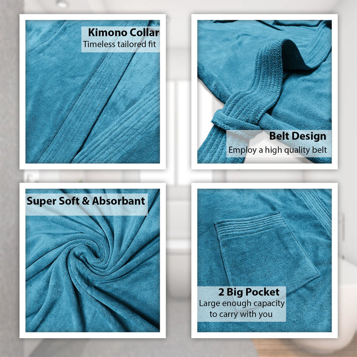 Features of Uses of Kimono Style Ultra Soft Microfiber Bathrobe by Sassoon Fab 