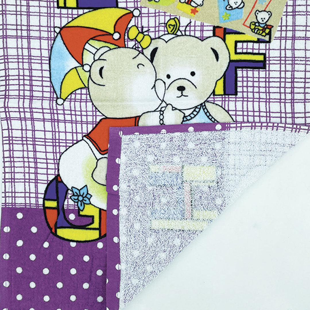 Cartoon Printed Hand Towels For Kids - 38cmx58cm ( Machine Washable, Highly Absorbent, 100% Rich Cotton, Luxury Softness)