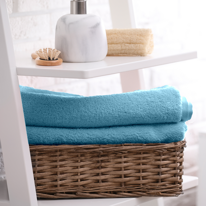 Blue Color Hypoallergenic Bamboo Towel with 525 GSM ( Bamboo & Cotton Blend Fibre, Odor Free, Antimicrobial Properties, Hypoallergenic, Fast Drying, Eco Friendly )