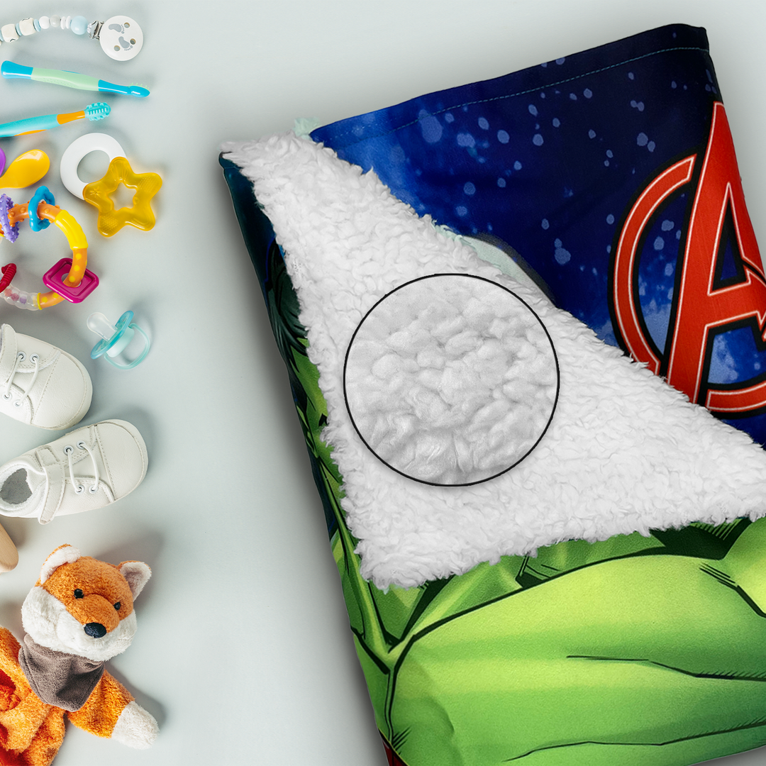 Avengers Baby Blanket in 100% Polyester by Sassoon Fab (100 cm x 140 cm) multipurpose use. 