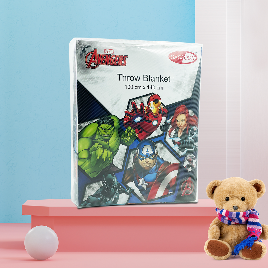 Avengers Baby Blanket in 100% Polyester by Sassoon Fab (100 cm x 140 cm) multipurpose use. 