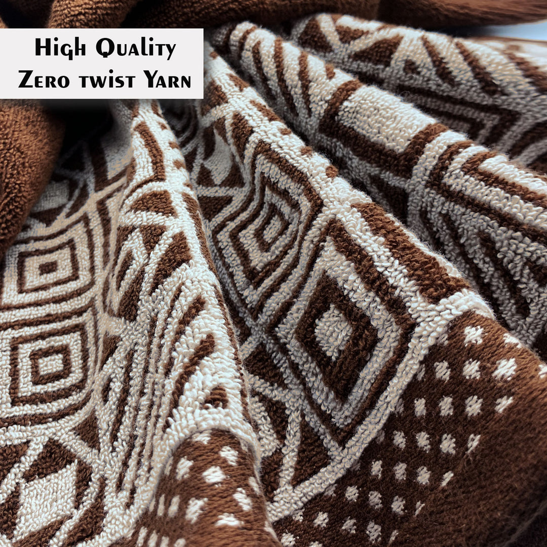 Brown Color Super Soft Zero Twist 100% Cotton Towel with 380 GSM ( 100% Cotton, Zero-Twist Fabric, Protection Against Microbial Allergies, Highly Absorbent, Lint and Fade Resistant)