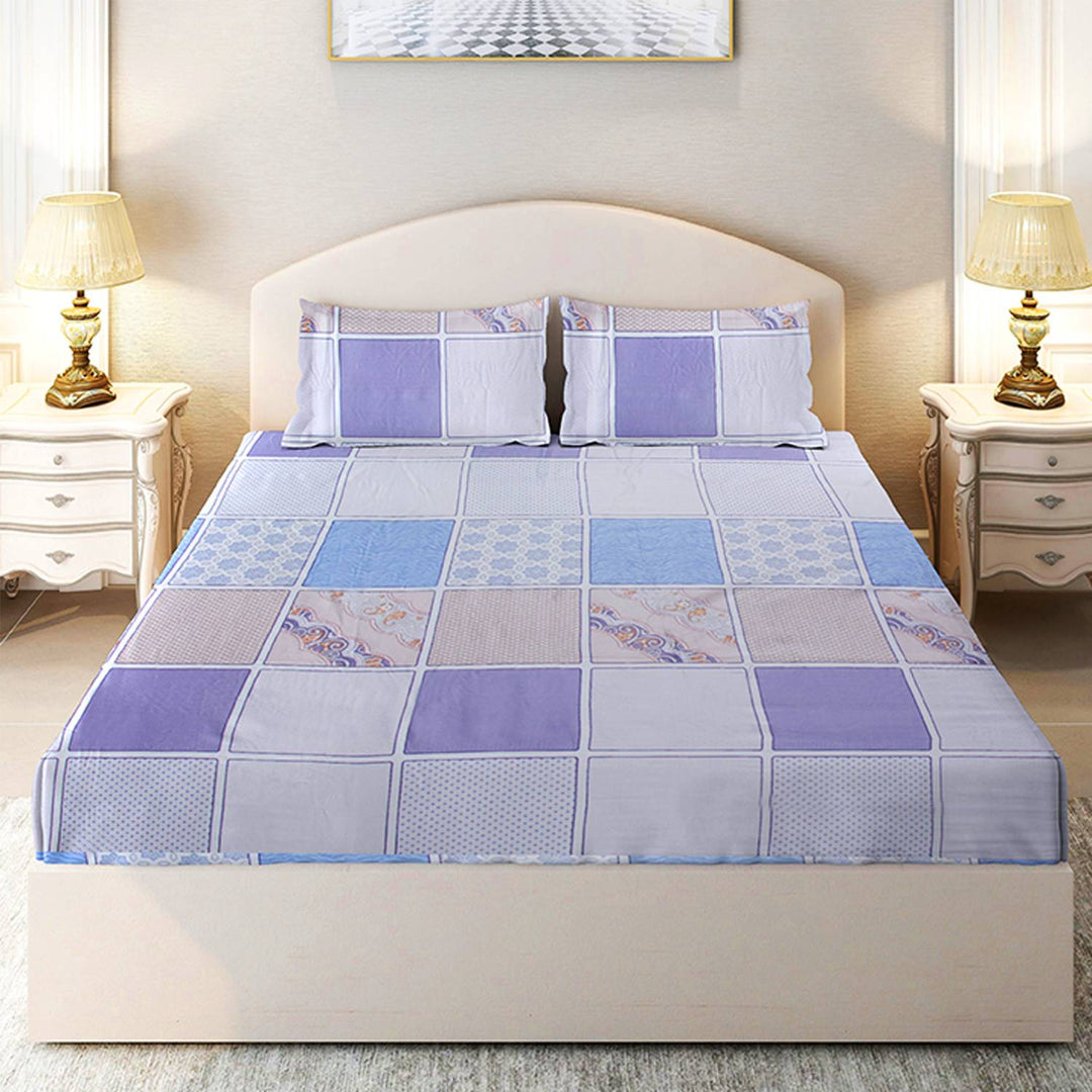 Chakrata 100% Cotton Cross Weave Printed Bedsheet- 1200 TC