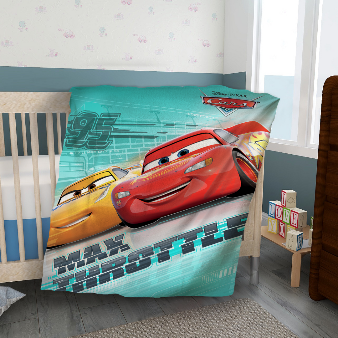 Disney Pixar Car Soft Baby Blanket in 100% Polyester by Sassoon Fab (100 cm x 140 cm) multipurpose use. 