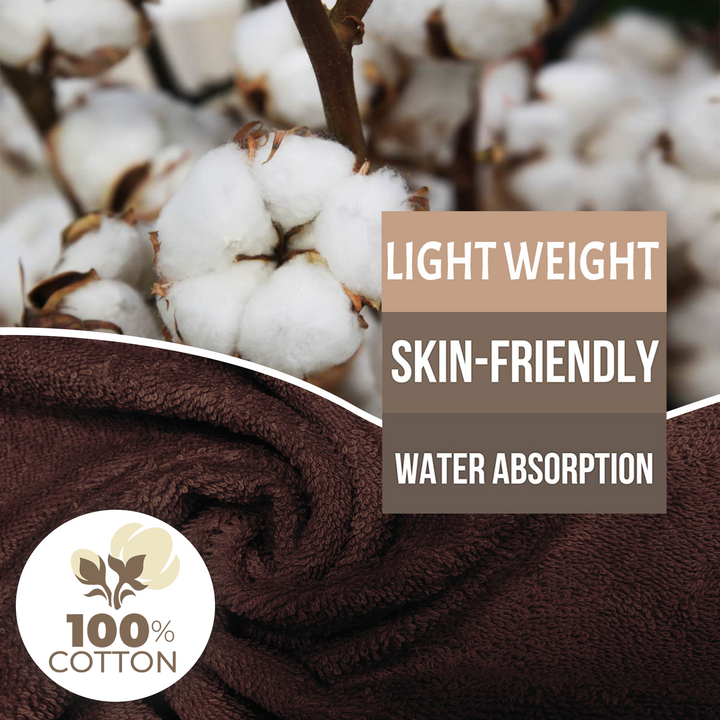 Brown Color 100% Cotton Bath towel with 450 GSM (100% Cotton, 450 GSM, Luxuriously soft on skin, Quick drying, Rich aesthetic, Variety of Vibrant Color, Spa-like feel, Multi-purpose uses) 