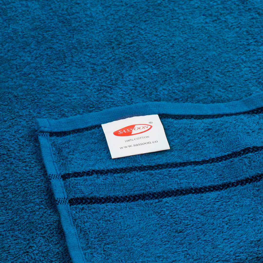 Blue Color 100% Cotton Bath Towel with 380 GSM