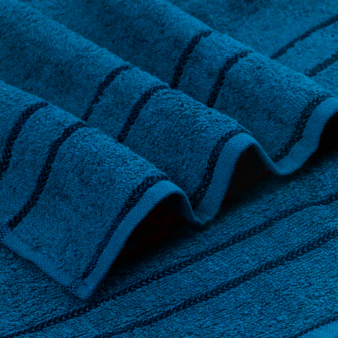 Blue Color 100% Cotton Bath Towel with 380 GSM