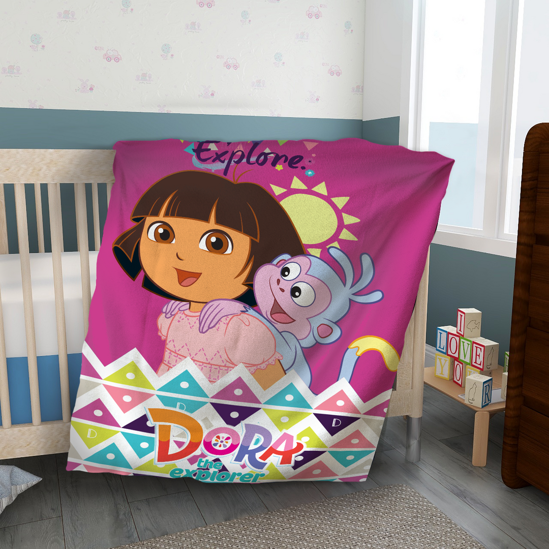 Dora Baby Blanket in 100% Polyester by Sassoon Fab (100 cm x 140 cm) multipurpose use. 