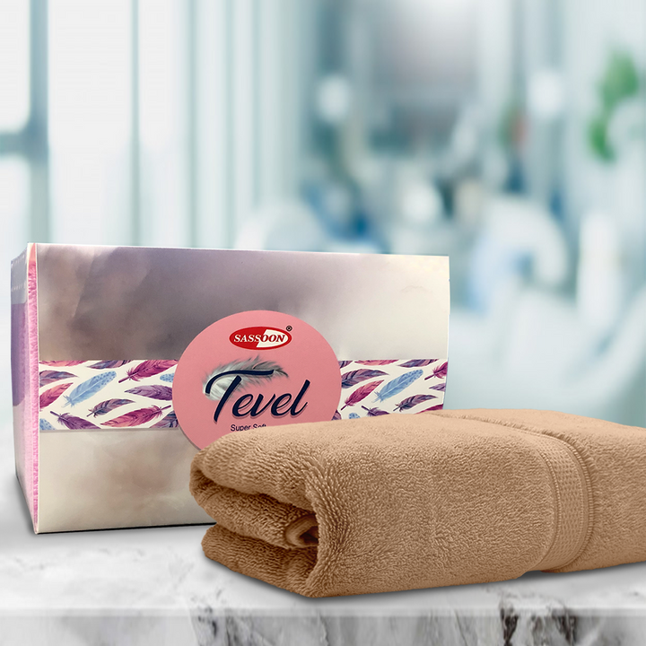 Beige Color Super Soft Zero Twist 100% Cotton Towel with 700 GSM ( 100% Cotton, Zero-Twist Fabric, Protection Against Microbial Allergies, Highly Absorbent, Lint and Fade Resistant) 