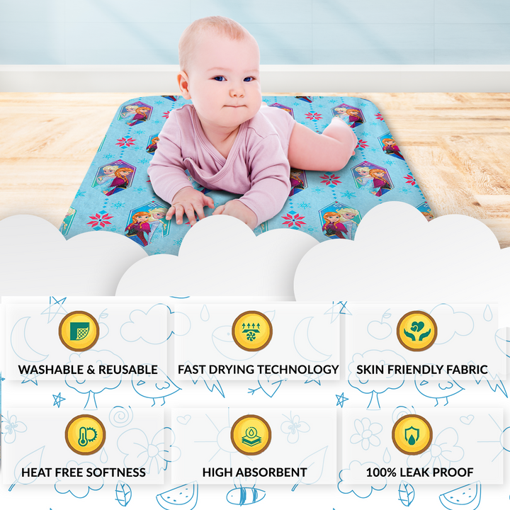 Disney Frozen Dry Sheet For Kids -  Waterproof & Washable