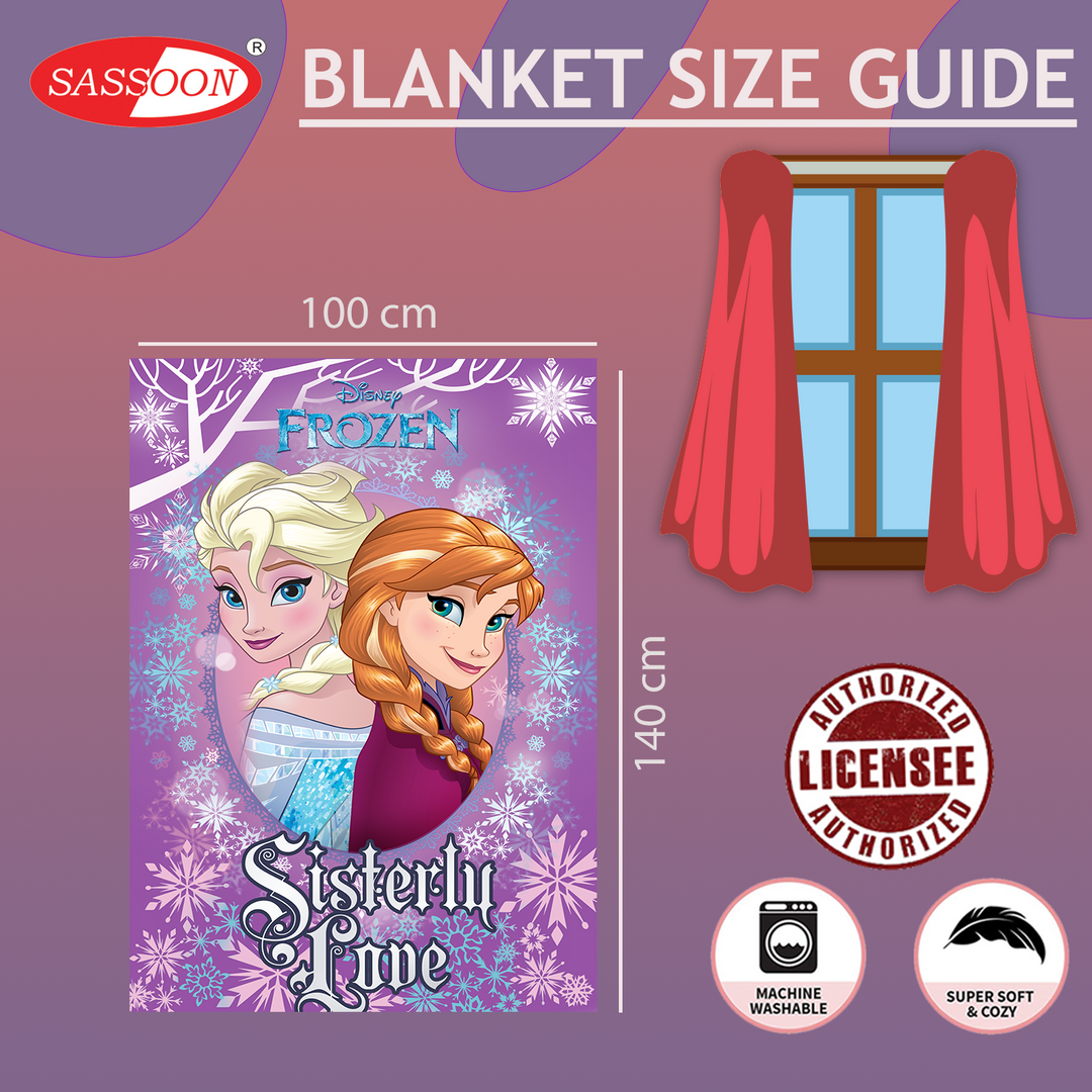 Disney Frozen Super Soft Baby Blanket in 100% Polyester by Sassoon Fab (100 cm x 140 cm) multipurpose use. 