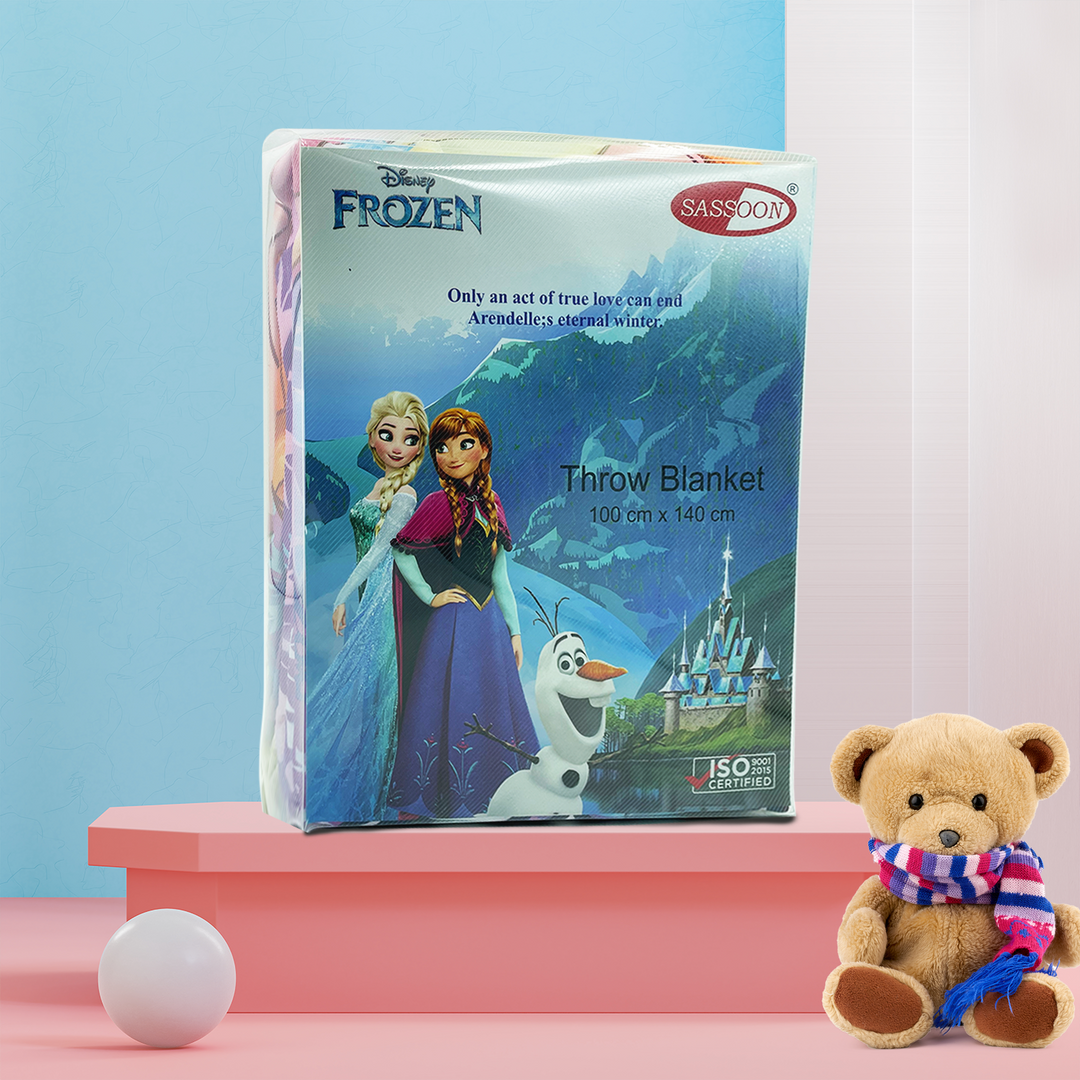 Disney Frozen Super Soft Baby Blanket in 100% Polyester by Sassoon Fab (100 cm x 140 cm) multipurpose use. 