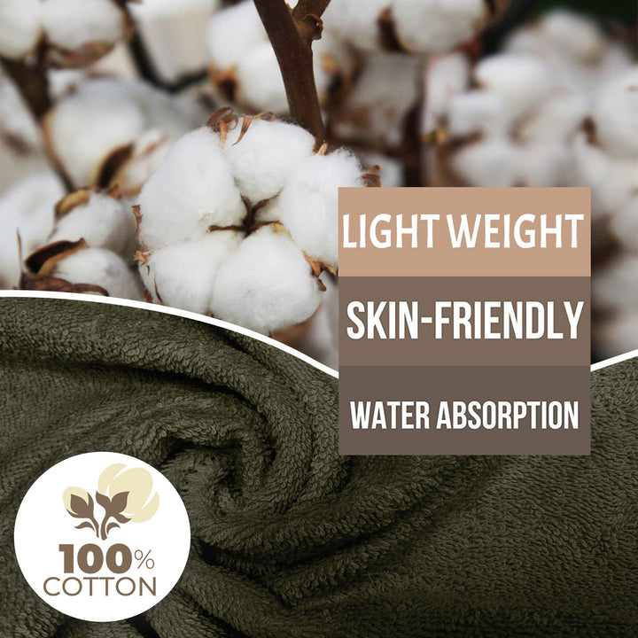 Green Color 100% Cotton Bath towel with 450 GSM (100% Cotton, 450 GSM, Luxuriously soft on skin, Quick drying, Rich aesthetic, Variety of Vibrant Color, Spa-like feel, Multi-purpose uses) 