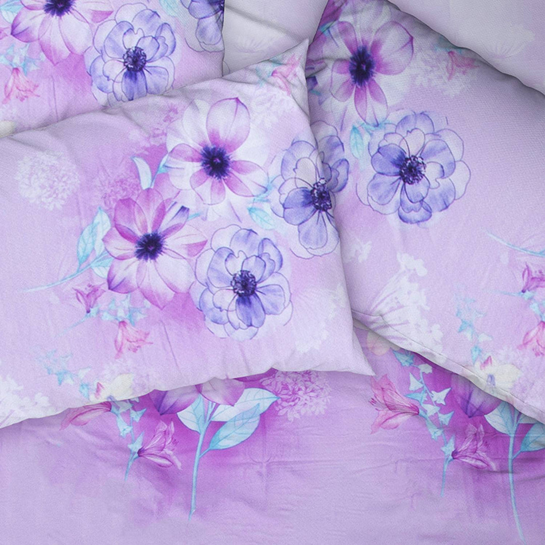 Cotton bedsheet with dual pillow covers