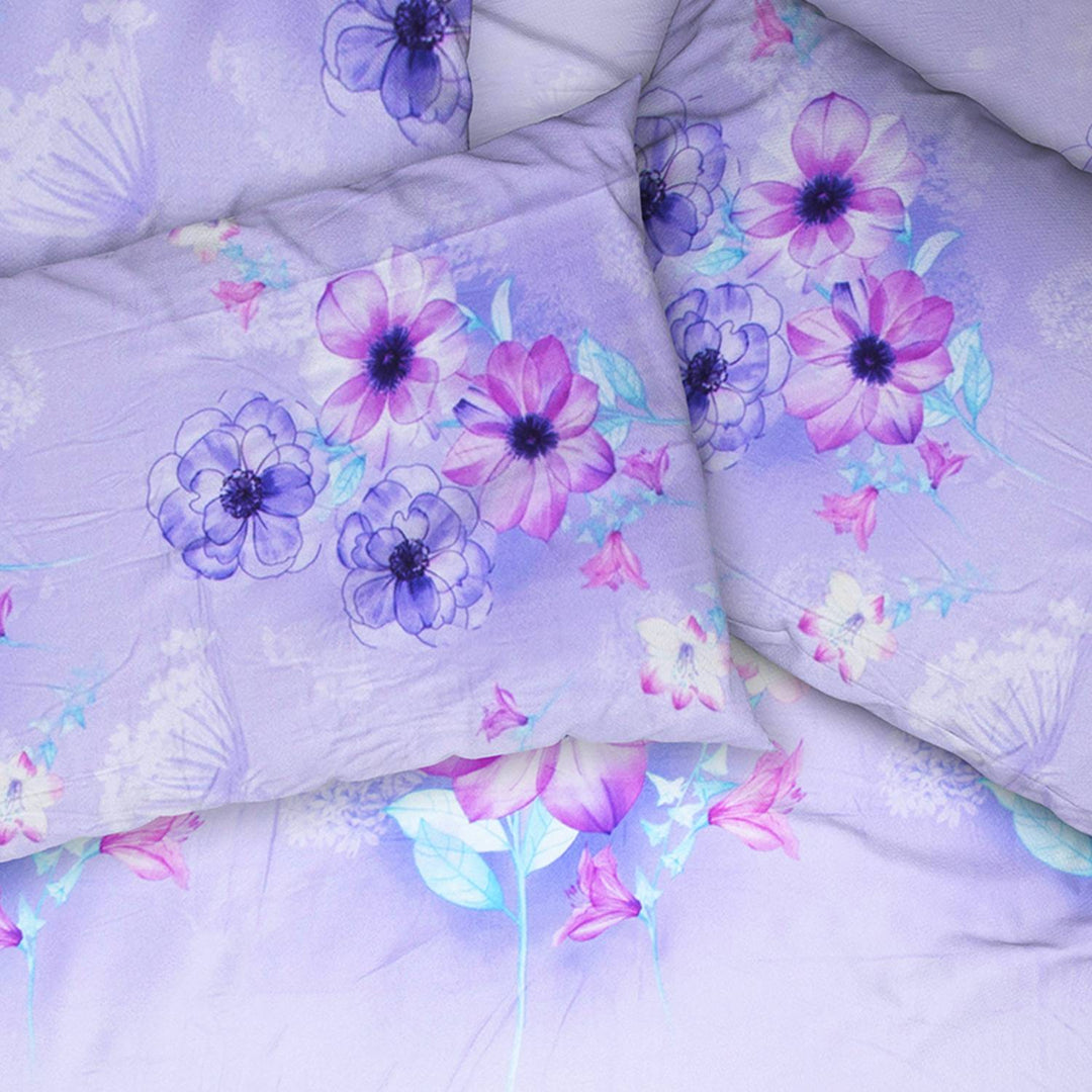 Cotton bedsheet with dual pillow covers