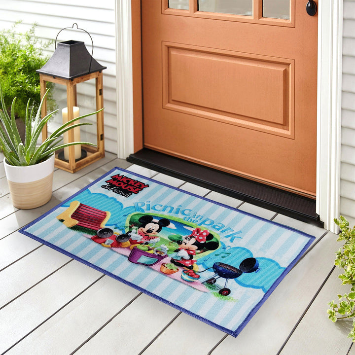 Disney Minnie Mouse & Mickey Mouse Anti Skid Digital Printed Kids Mat