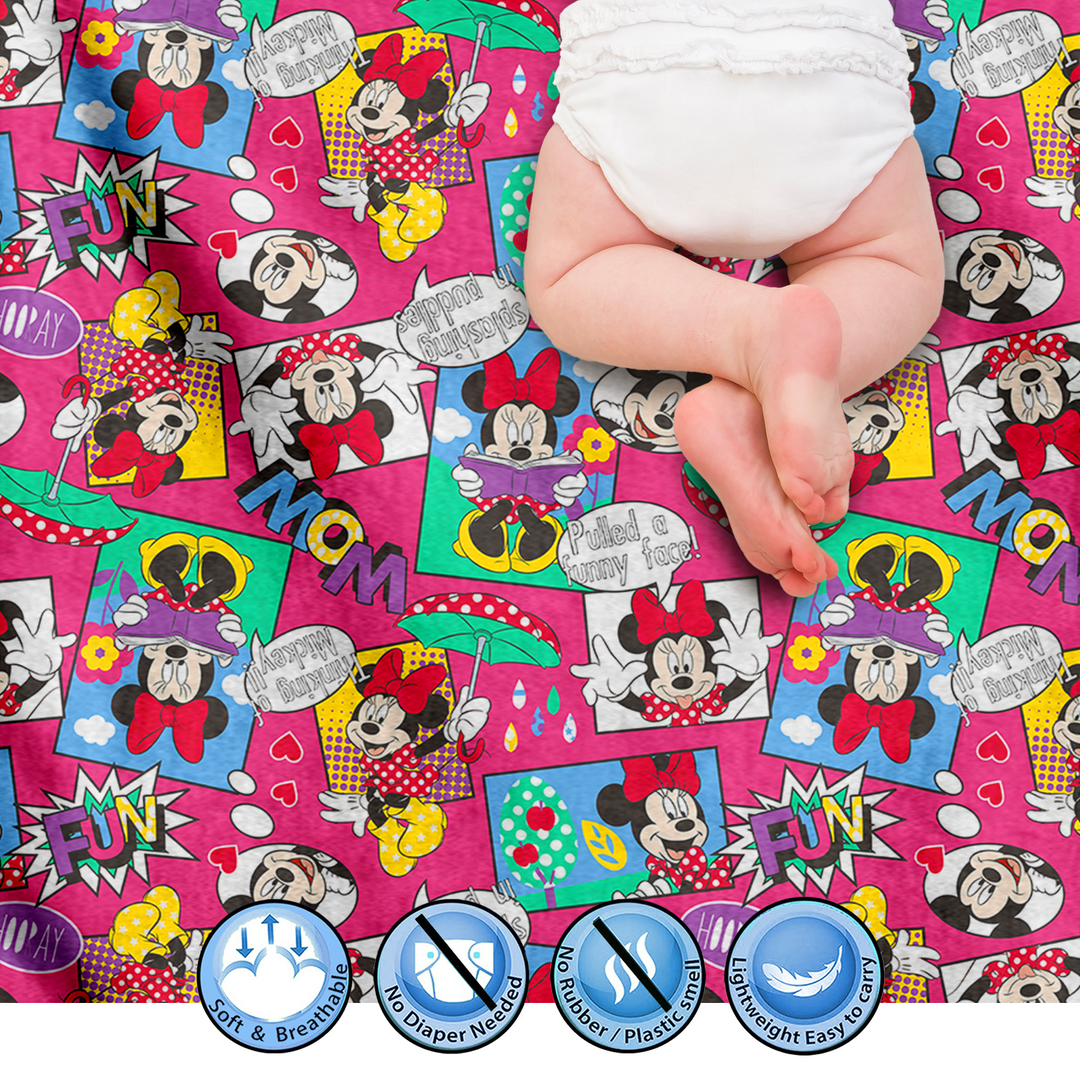 Disney Minnie Mouse Dry Sheet For Kids -  Waterproof & Washable