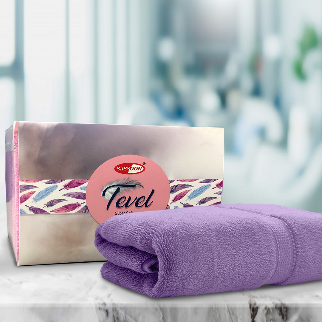 Lavender Color Super Soft Zero Twist 100% Cotton Towel with 700 GSM ( 100% Cotton, Zero-Twist Fabric, Protection Against Microbial Allergies, Highly Absorbent, Lint and Fade Resistant) 