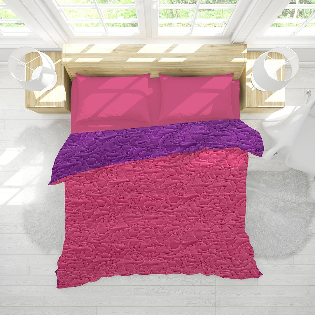 Reversible AC Quilt by Sassoon Pink