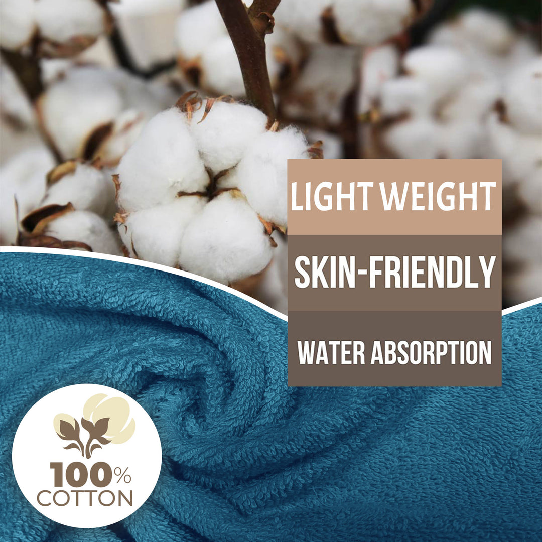 Blue Color 100% Cotton Bath towel with 450 GSM (100% Cotton, 450 GSM, Luxuriously soft on skin, Quick drying, Rich aesthetic, Variety of Vibrant Color, Spa-like feel, Multi-purpose uses) 