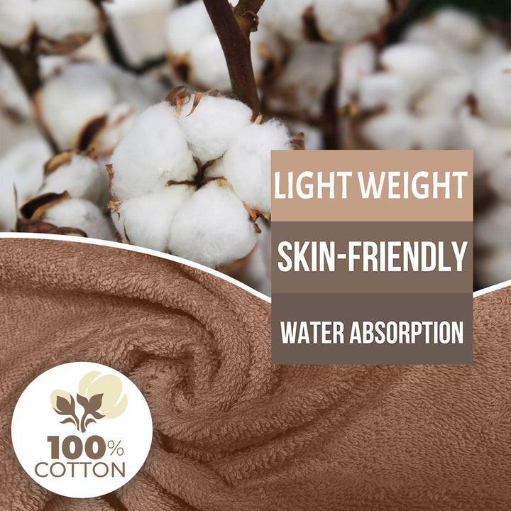 Brown Color 100% Cotton Bath towel with 450 GSM (100% Cotton, 450 GSM, Luxuriously soft on skin, Quick drying, Rich aesthetic, Variety of Vibrant Color, Spa-like feel, Multi-purpose uses) 