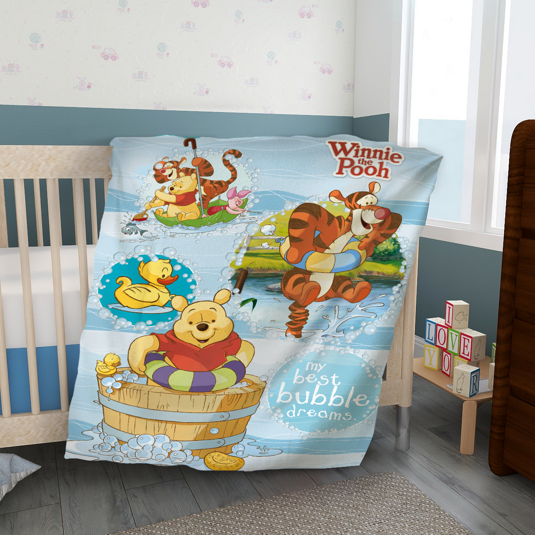 Disney Winnie the pooh Baby Blanket in 100% Polyester by Sassoon Fab (100 cm x 140 cm) multipurpose use. 