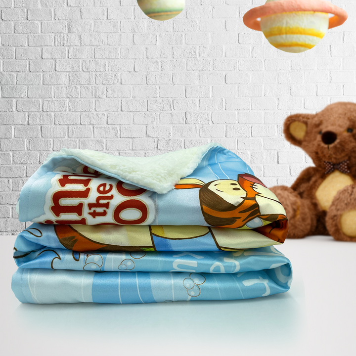 Disney Winnie the pooh Baby Blanket in 100% Polyester by Sassoon Fab (100 cm x 140 cm) multipurpose use. 