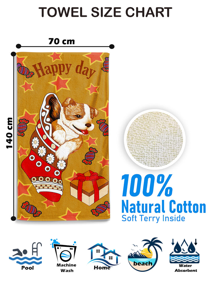 Cartoon Printed Cotton Kids Bath Towel (XL)– Official Merchandise