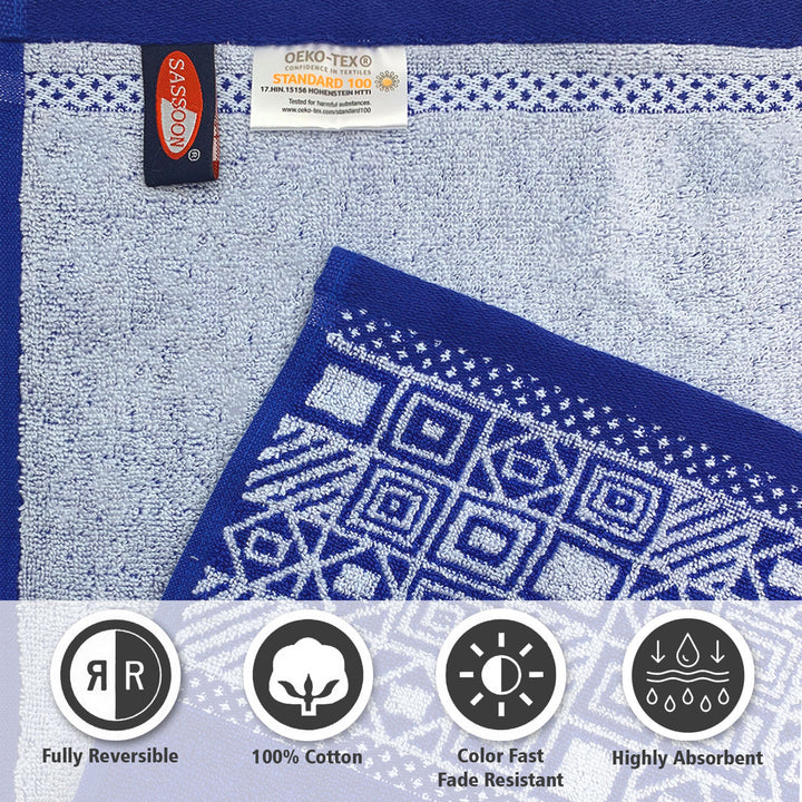 Blue Color Super Soft Zero Twist 100% Cotton Towel with 380 GSM ( 100% Cotton, Zero-Twist Fabric, Protection Against Microbial Allergies, Highly Absorbent, Lint and Fade Resistant)