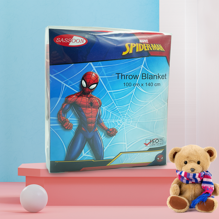 Spiderman Super Soft Baby Blanket in 100% Polyester by Sassoon Fab (100 cm x 140 cm) multipurpose use. 