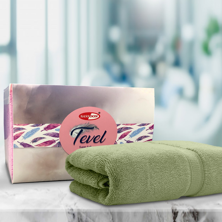 Green Color Super Soft Zero Twist 100% Cotton Hand Towel with 700 GSM ( 100% Cotton, Zero-Twist Fabric, Protection Against Microbial Allergies, Highly Absorbent, Lint and Fade Resistant) 