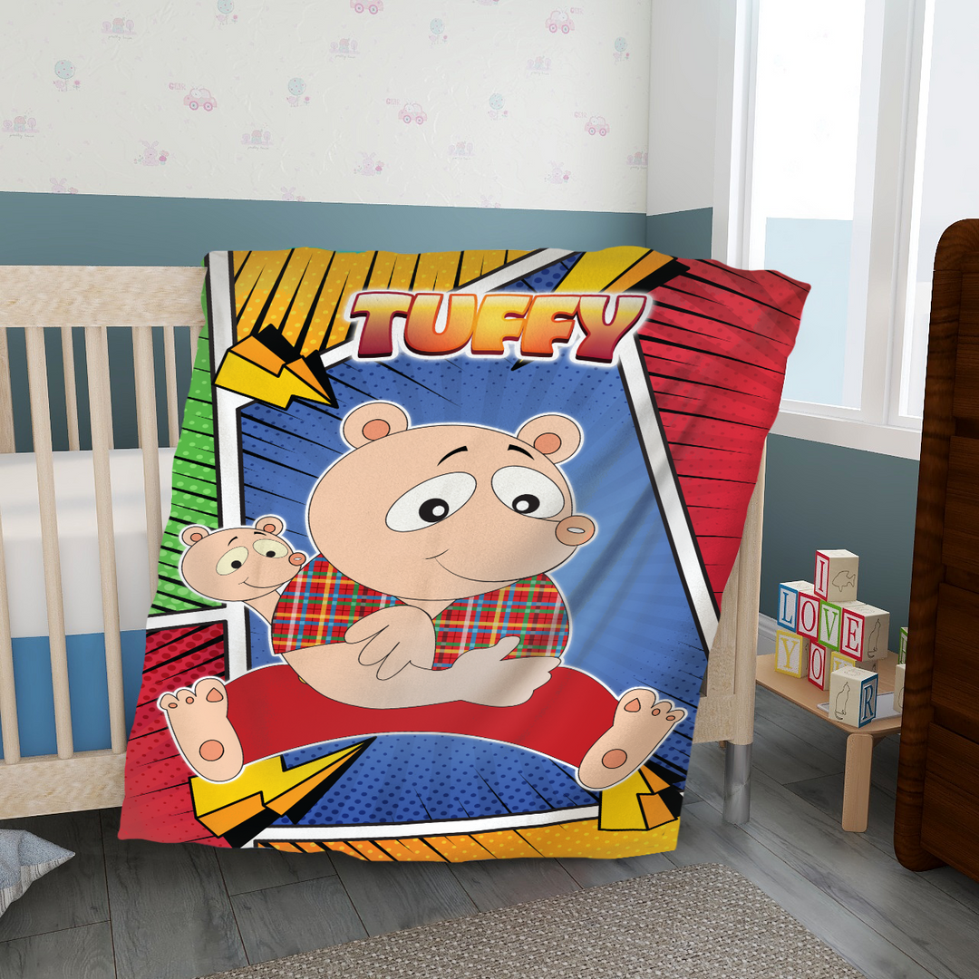 Tuffy Cartoon Baby Blanket in 100% Polyester by Sassoon Fab (100 cm x 140 cm) multipurpose use. 