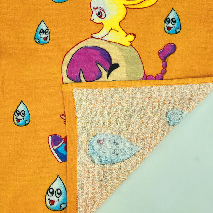 Cartoon Printed Hand Towels For Kids - 38cmx58cm ( Machine Washable, Highly Absorbent, 100% Rich Cotton, Luxury Softness)