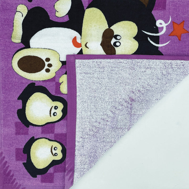 Cartoon Printed Hand Towels For Kids - 38cmx58cm ( Machine Washable, Highly Absorbent, 100% Rich Cotton, Luxury Softness)