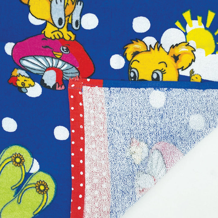 Cartoon Printed Hand Towels For Kids - 38cmx58cm ( Machine Washable, Highly Absorbent, 100% Rich Cotton, Luxury Softness)