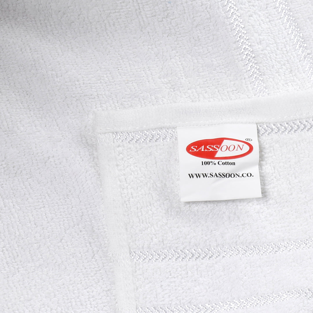 White Color 100% Cotton Bath Towel with 380 GSM