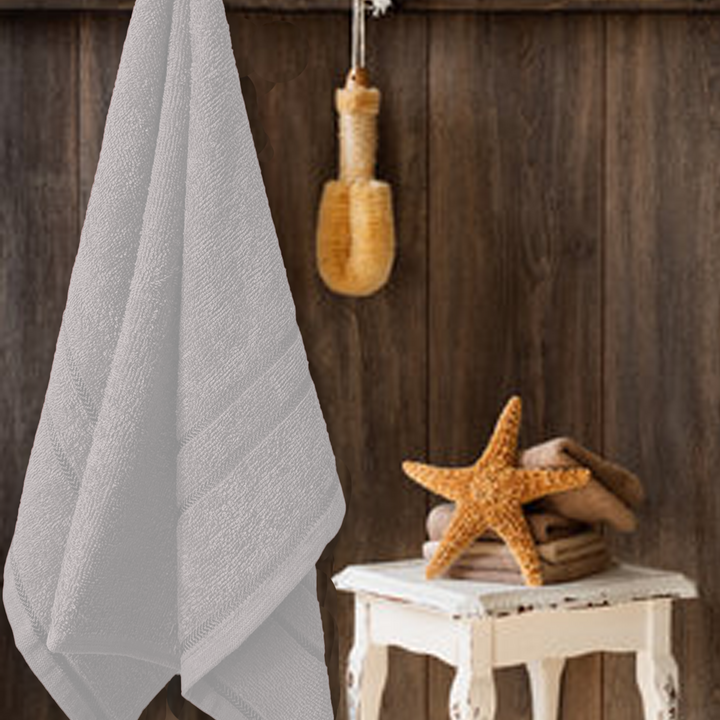 White Color 100% Cotton Bath Towel with 380 GSM